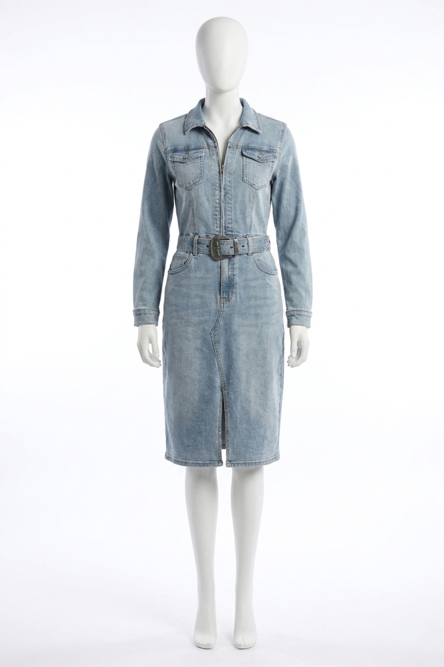 NEW DEAR JOHN DENIM lulu denim shirtdress in monterey